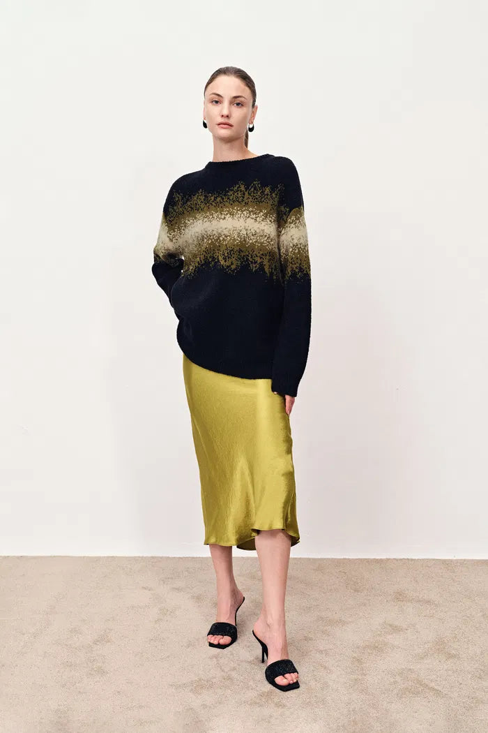 Mophis Gradient Sweater in Australian Merino Loop Yarn