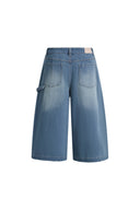 Bermuda Jeans Sbiaditi Roxy in Denim di Cotone