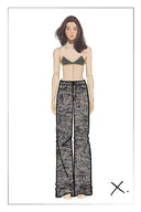 Skyler Leopard Print Straight-Leg Jeans in Cotton Denim