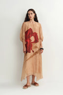 Mia Flora Print Dress in Silk-Linen