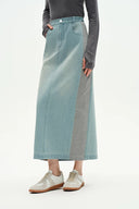 Jupe midi Mermaid en jersey denim de coton