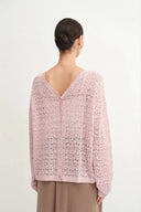 Nicole wendbarer Pullover vorne oder hinten tragbar aus Triacetat mit Kaschmir-Strick