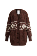 Corvara Fair Isle Cardigan in Coarse Spun Merino Wool