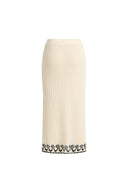 Rania Hand Crochet Embroidery Skirt in Cotton Yarn