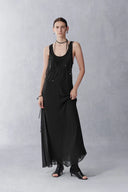 Ballet Layered Look Sleeveless Dress in Silk Wool Knit XS Ballet Layered Look Sleeveless Dress in Silk Wool Knit XS