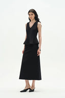 Alina Sculpted Sleeveless Top in Cotton Blend