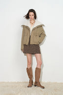 Rhoda Vintage Utility Padded Jacket in 100% Cotton