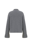 Victoria Mock Neck Sweater in Merino Cashmere Knit