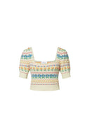 Eva Jacquard Trui in Katoen Tricot
