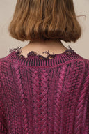 Elodie Metallic Coated Sweater in Cotton Knit