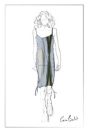 Cali Drapiertes Trägerkleid aus Baumwoll-Modal-Mischung