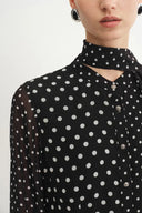 Ellie Polka Dot Dress in Chiffon