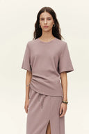 Aurora Ruched Waist T Shirt and Skirt Set