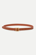 Arc Braided Leather Belt in Vegetable-Tanned Leather