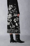 Cloe Paisley Jacquard Skirt in Merino Wool