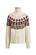 Maglione a collo alto Krasner con motivo Fair Isle disegnato a mano in lana merino