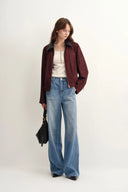 Jeans de Pierna Ancha Rex en Denim de Algodón