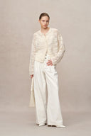Vega Hand Swen Pearl Cardigan in Alpaca Blend Bouclé Knit