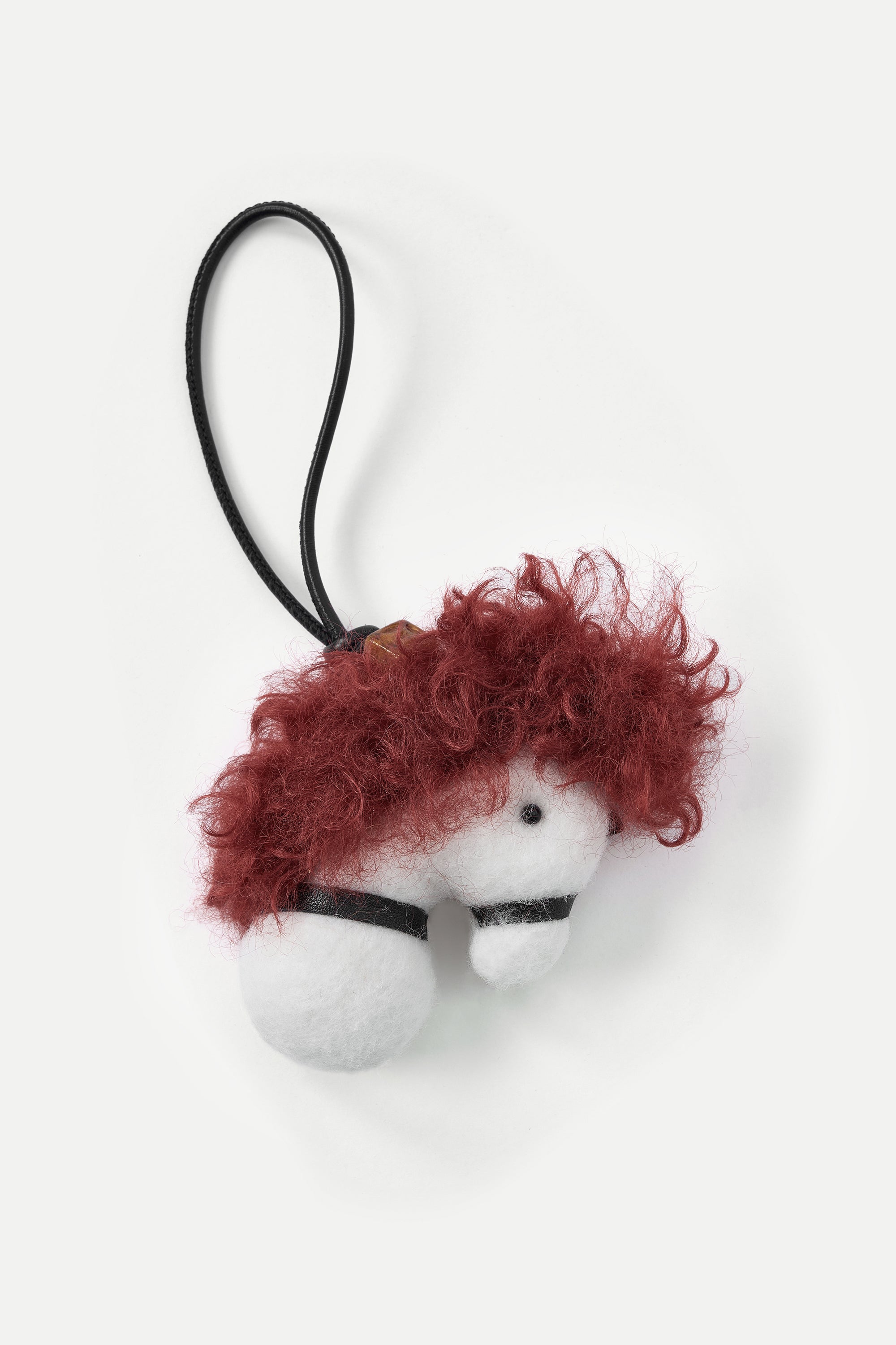 Sita Pony Bag Charm in Wool Felt and Leather