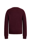 Scarlett Crossover V Neck Sweater in Merino Wool Cashmere Rib Knit