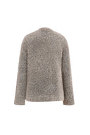 Eva Asymmetric Metallic Sweater in Lurex Blend Knit