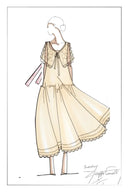 Robe Sans Manches Geraldine avec Col Amovible en Jacquard à Franges