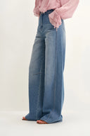 Jeans larges Rex en denim coton