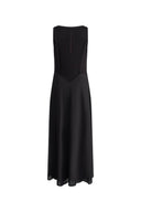 Robe sans manches effet superposé Ballet en maille soie laine