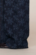 Jeans de Pierna Ancha Recta Mia Flora en Jacquard de Algodón Denim