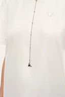 Mirage Double-Layer Organza Label T-Shirt Dress in Cotton and Organza