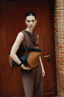 Brera Convertible Tote Bag Large in Full Grain Leather and Suede