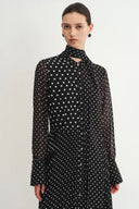 Ellie Polka Dot Dress in Chiffon