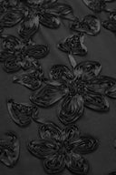 Vestido Bordado Engrave en Mezcla de Seda y Lana