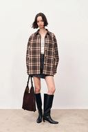 Arlene Oversized Checkered Jacket in Merino Wool