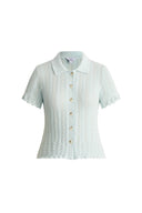Daisy Top aus trockenem Baumwollmischstrick