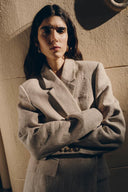 Lauren High Rise Midi Skirt in Dew Retted French Linen