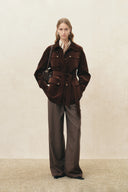 Tammy Belted Field Jacket in Heavyweight Corduroy