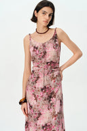Doris Floral Slip Dress in 22MM Mulberry Silk