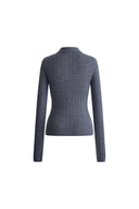 Anna Henley Long Sleeve Top in Merino Wool Knit