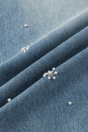 Nico Hand Sewn Embellished Jeans in Lightweight Washed Denim