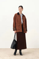 Coco Straight Skirt in Corduroy Cotton