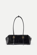 Monti East West Schultertasche aus geöltem, gewachstem Top-Grain-Leder