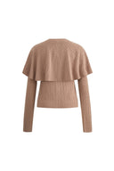Cardigan style cape Elen à boutons baroques en mélange laine-cachemire