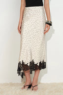 Sonnet Polka Dot Lace Trim Skirt
