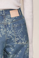 Jules Blumenmuster Gerade Jeans aus Jacquard-Denim