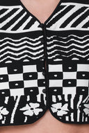 Lana Jacquard-Weste aus Baumwoll-Viskose-Misch-Strick