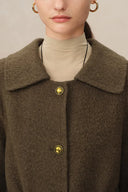 Lena Vintage Style Cocoon Coat in Suri Alpaca
