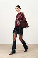 Poppy Flora Embroidery Sweater in Merino Wool Knit