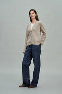 Sofia Double Pocket Cardigan in Merino-Cashmere Knit