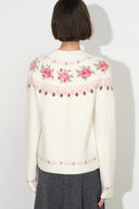 Pull Laverna à motif Fair Isle de roses, en mélange d’alpaga